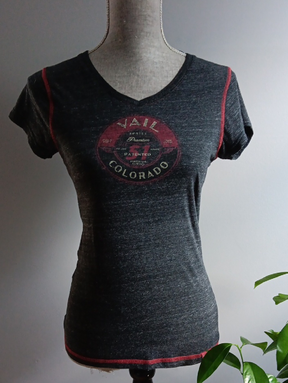 Vail Colorado Red Thread Series V-neck Tee